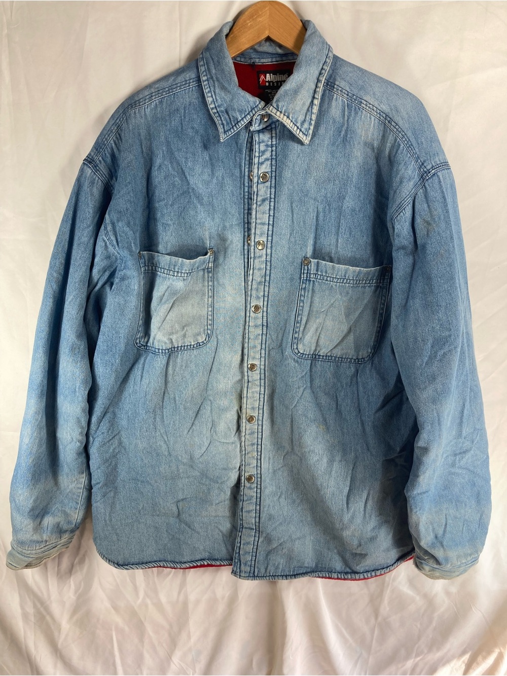 Alpine Design Jacket Women Sz m Blue Denim Heavyweight Flannel Lined Outdoor Top